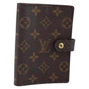 LOUIS VUITTON Monogram Agenda PM Day Planner Cover R20005 LV Auth 145866
